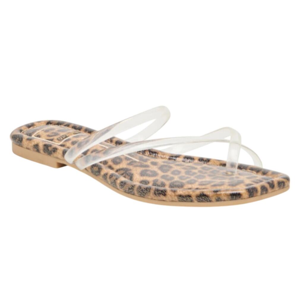 Dolce Vita Womens Leanna Sandals Size 7.5 Leopard Brown Slide Flip Flop NIB